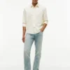 Camisa Oxford elástica a rayas de corte regular