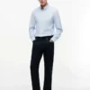 Camisa Oxford elástica a rayas de corte regular Camisa Oxford elástica a rayas de corte regular