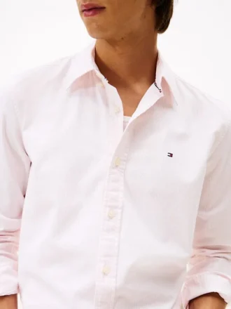 Camisa Oxford elástica a rayas de corte regular