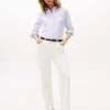 Camisa Oxford elástica a rayas de corte regular Camisa Oxford elástica a rayas de corte regular