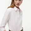 Camisa Oxford elástica a rayas de corte regular Camisa Oxford elástica a rayas de corte regular