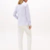 Camisa Oxford elástica a rayas de corte regular Camisa Oxford elástica a rayas de corte regular