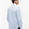 Camisa Oxford elástica a rayas de corte regular Camisa Oxford elástica a rayas de corte regular