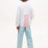 Camisa Oxford elástica a rayas mixtas para niño