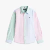 Camisa Oxford elástica a rayas mixtas para niño