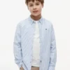 Camisa Oxford elástica a rayas para niño