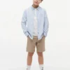 Camisa Oxford elástica a rayas para niño