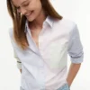 Camisa Oxford elástica con rayas mixtas Camisa Oxford elástica con rayas mixtas