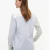 Camisa Oxford elástica con rayas mixtas Camisa Oxford elástica con rayas mixtas
