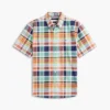 Camisa Oxford Madras de corte regular