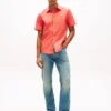 Camisa Oxford teñida en prenda de corte regular