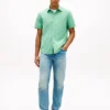 Camisa Oxford teñida en prenda de corte regular