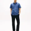 Camisa Oxford teñida en prenda de corte regular Camisa Oxford teñida en prenda de corte regular