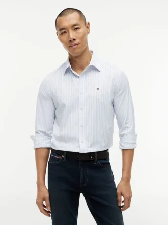 Camisa TH Performance a rayas de corte regular