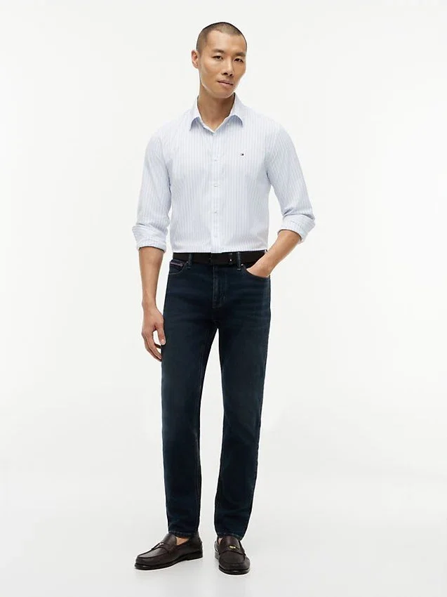 Camisa TH Performance a rayas de corte regular Camisa TH Performance a rayas de corte regular