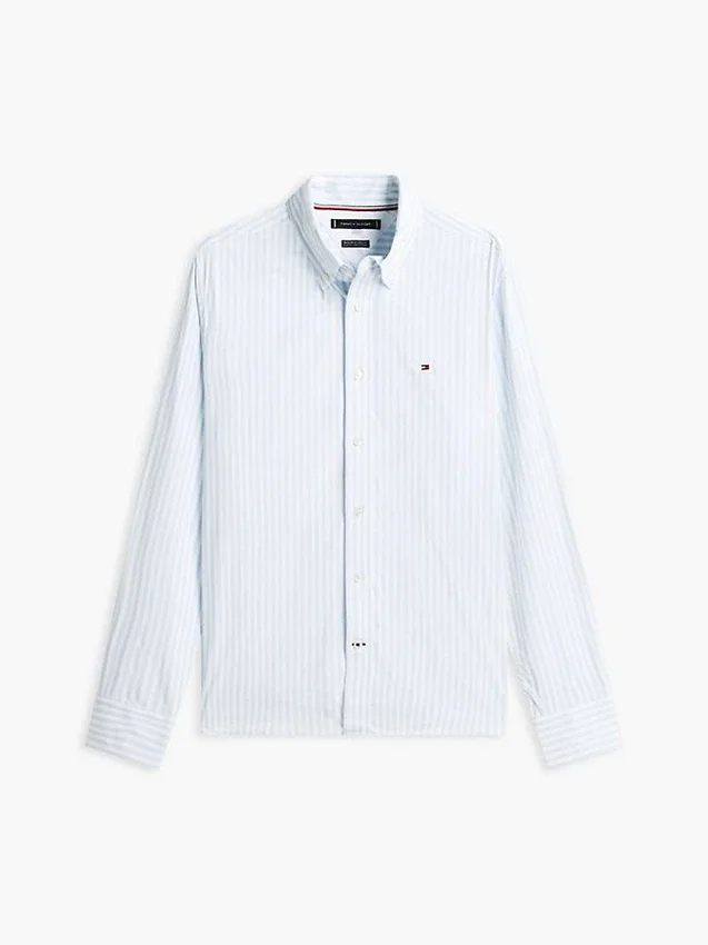 Camisa TH Performance a rayas de corte regular Camisa TH Performance a rayas de corte regular