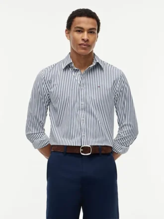 Camisa TH Performance de corte regular a rayas