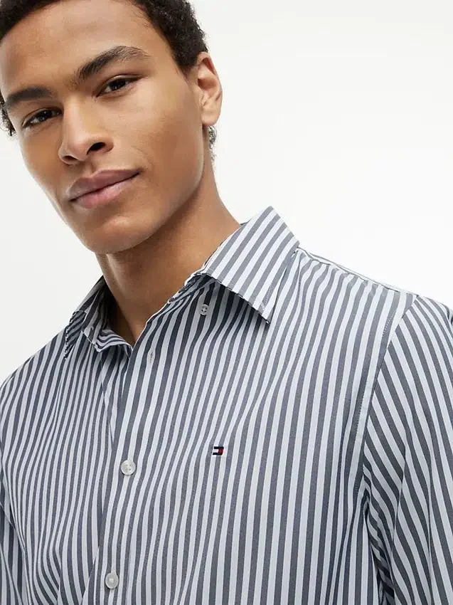 Camisa TH Performance de corte regular a rayas Camisa TH Performance de corte regular a rayas