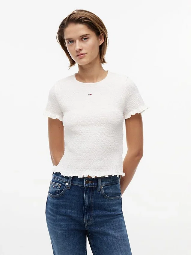 Camiseta ajustada fruncida de Tommy Jeans Camiseta ajustada fruncida de Tommy Jeans