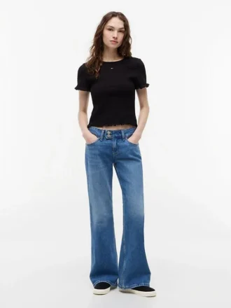 Camiseta ajustada fruncida de Tommy Jeans