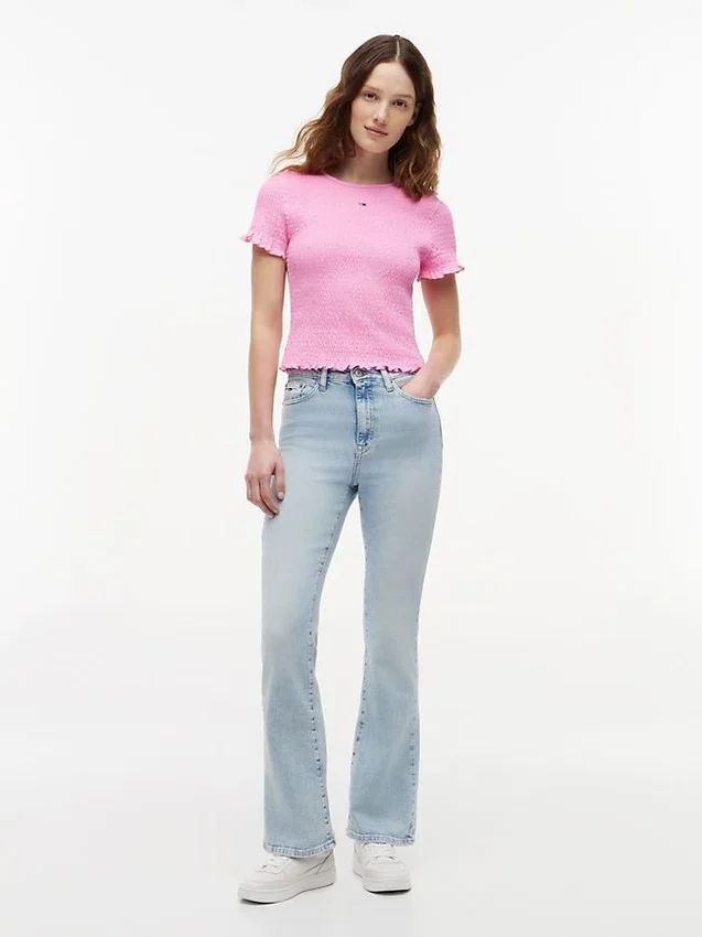 Camiseta ajustada fruncida de Tommy Jeans Camiseta ajustada fruncida de Tommy Jeans