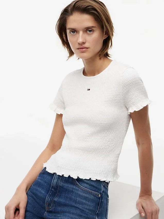 Camiseta ajustada fruncida de Tommy Jeans Camiseta ajustada fruncida de Tommy Jeans