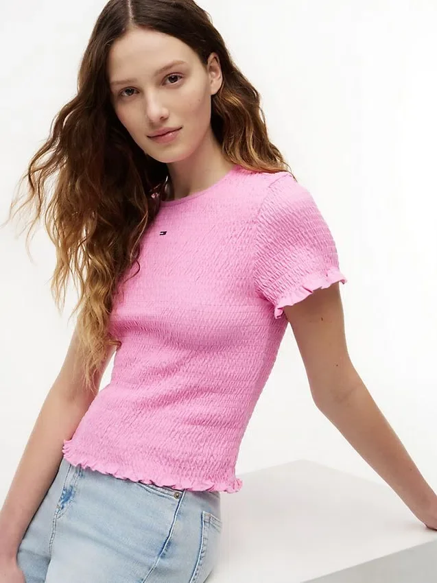 Camiseta ajustada fruncida de Tommy Jeans Camiseta ajustada fruncida de Tommy Jeans