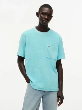 Camiseta con bolsillo de rizo