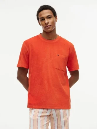 Camiseta con bolsillo de rizo