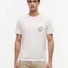 Camiseta con bolsillo y logotipo floral