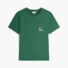 Camiseta con bolsillo y logotipo floral