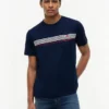 Camiseta con bolsillo y rayas en el pecho Camiseta con bolsillo y rayas en el pecho