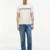 Camiseta con bolsillo y rayas en el pecho Camiseta con bolsillo y rayas en el pecho