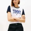 Camiseta con cuello ribeteado y logotipo Varsity Tommy Camiseta con cuello ribeteado y logotipo Varsity Tommy