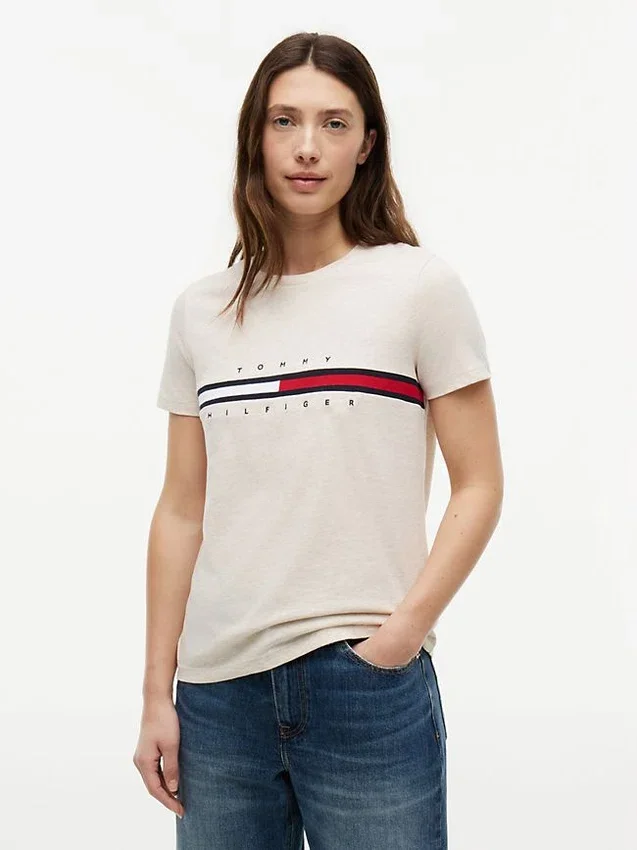 Camiseta con el logotipo de la bandera bordado Camiseta con el logotipo de la bandera bordado