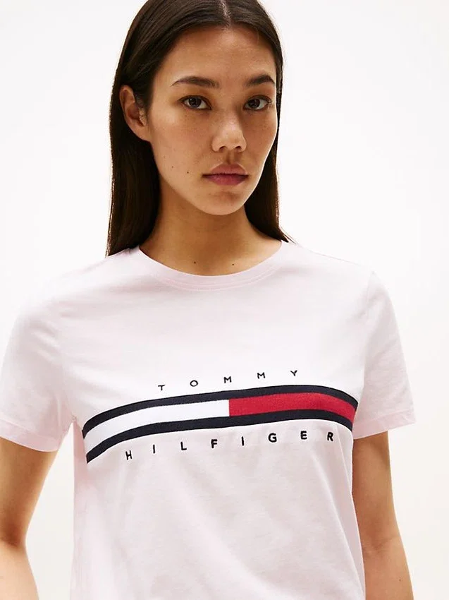 Camiseta con el logotipo de la bandera bordado Camiseta con el logotipo de la bandera bordado