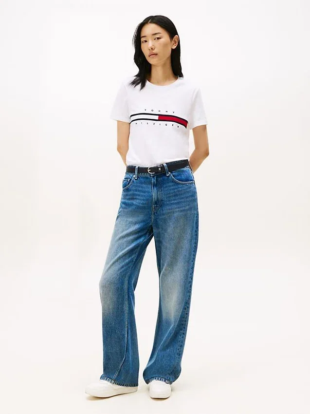 Camiseta con el logotipo de la bandera bordado Camiseta con el logotipo de la bandera bordado