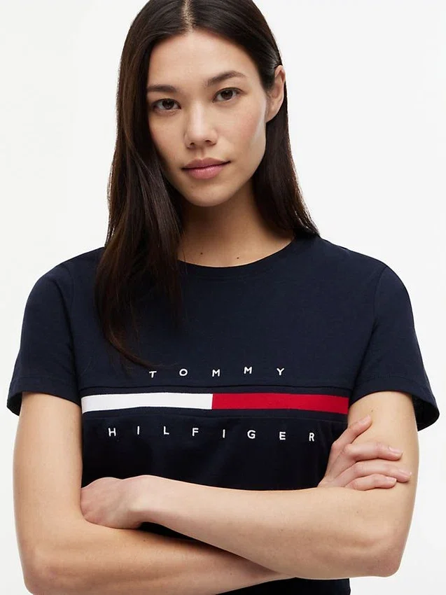 Camiseta con el logotipo de la bandera bordado Camiseta con el logotipo de la bandera bordado