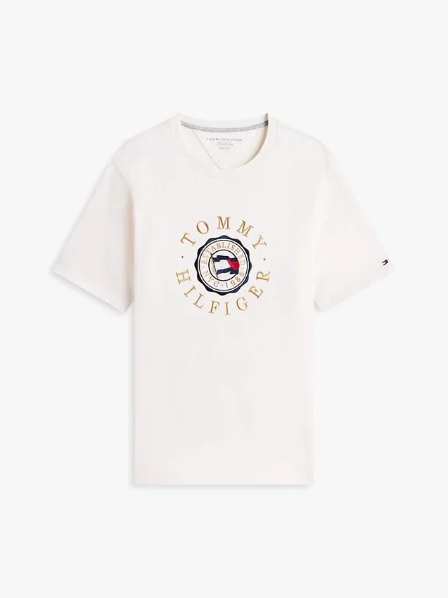 Camiseta con el logotipo de la bandera circular Camiseta con el logotipo de la bandera circular