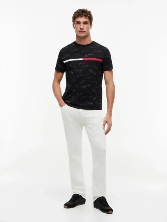 Camiseta con el logotipo de la raya de la bandera