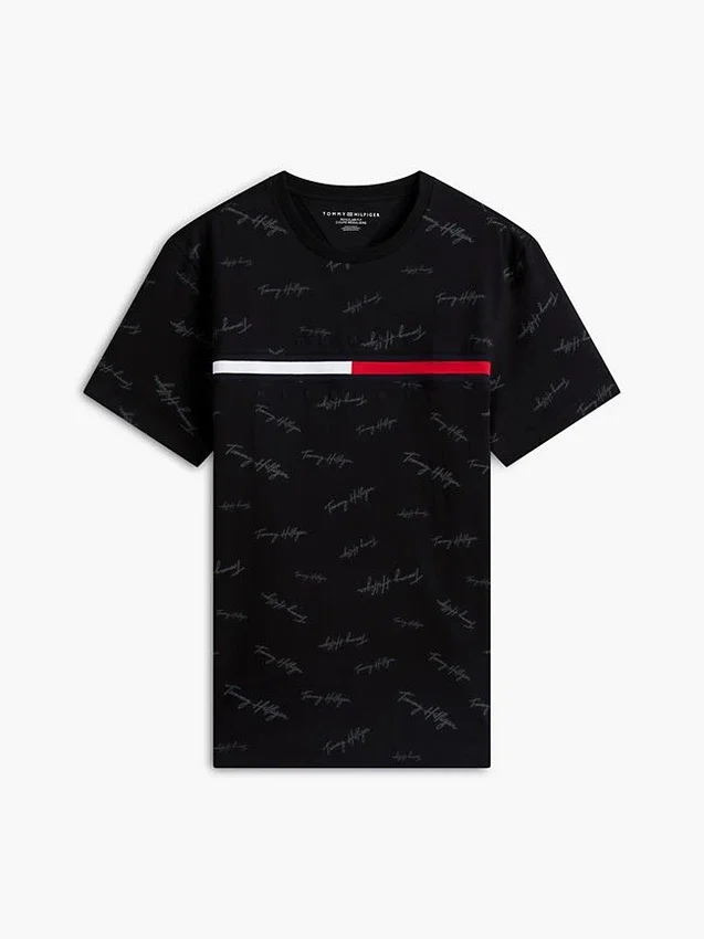 Camiseta con el logotipo de la raya de la bandera Camiseta con el logotipo de la raya de la bandera
