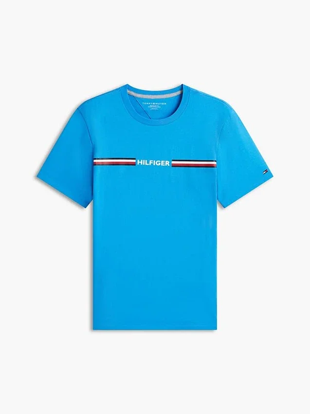 Camiseta con el logotipo de rayas característico de Hilfiger Camiseta con el logotipo de rayas característico de Hilfiger