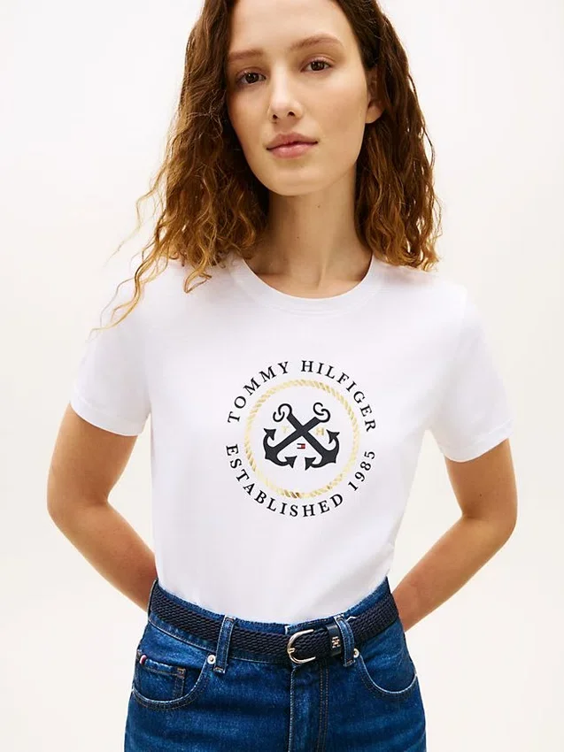 Camiseta con el logotipo del ancla de TH Camiseta con el logotipo del ancla de TH