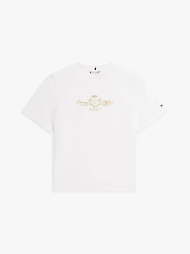 Camiseta con el logotipo del escudo del club en tono dorado Camiseta con el logotipo del escudo del club en tono dorado