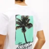 Camiseta con estampado de palmera en la espalda
