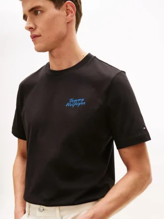 Camiseta con estampado de palmera en la espalda