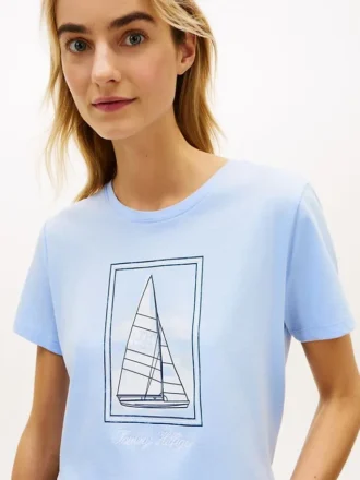 Camiseta con estampado de velero