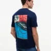 Camiseta con gráfico náutico en la espalda Camiseta con gráfico náutico en la espalda