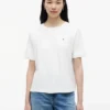 Camiseta con lazo trasero de mezcla de tejidos Camiseta con lazo trasero de mezcla de tejidos