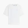 Camiseta con lazo trasero de mezcla de tejidos Camiseta con lazo trasero de mezcla de tejidos